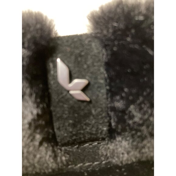 Koolaburra By UGG Women Black Faux Fur Wedge Ankle Boots Size 11 US - Picture 3 of 8